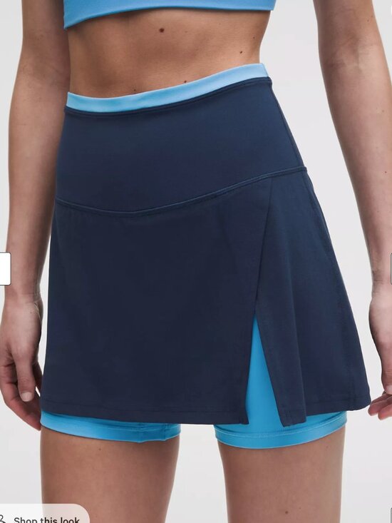 lululemon athletica Dresses & Skirts - lululemon NWT Align™ Side-Slit Skirt Trim Size 10 Club Blue/ Ocean Wave